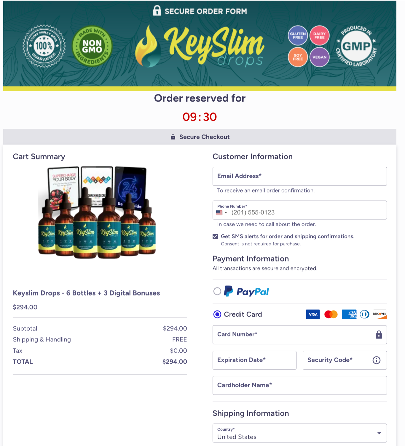 keyslim-drops-pricing-table